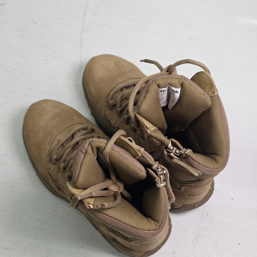 Reebok 8" Rapid Response RB Tactical Boot Coyote Side Zip Comp Toe 8" Sz 7 M - Picture 10 of 13